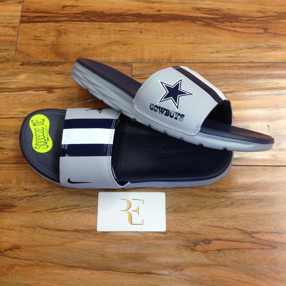 cowboys nike slides